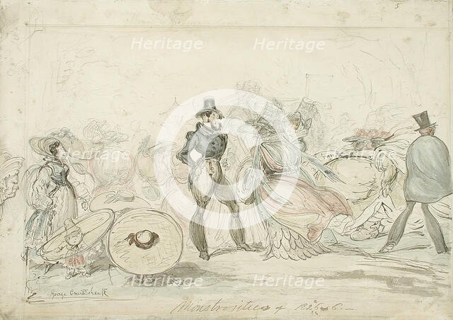 Monstrosities of 1825-26, between c1825 and c1826. Creator: George Cruikshank.