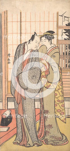 Ichikawa Yaozo III with a Lady, ca. 1785. Creator: Torii Kiyonaga.