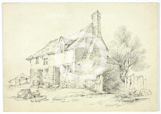 Countryside Cottage, 1824. Creator: Paul Sandby Munn.