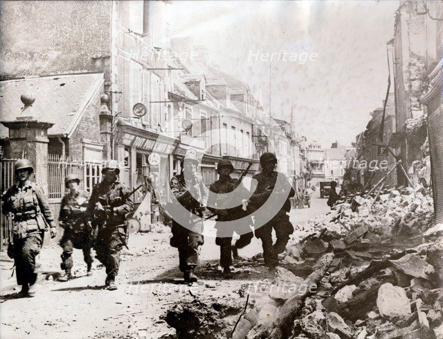 Allied troops, Normandy, 1944. Artist: Unknown