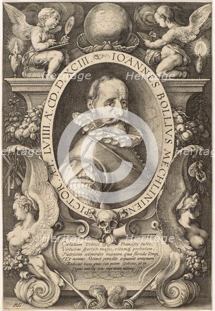 Portrait of the painter Hans Bol (1534-1593), 1593. Creator: Goltzius, Hendrick (1558-1617).