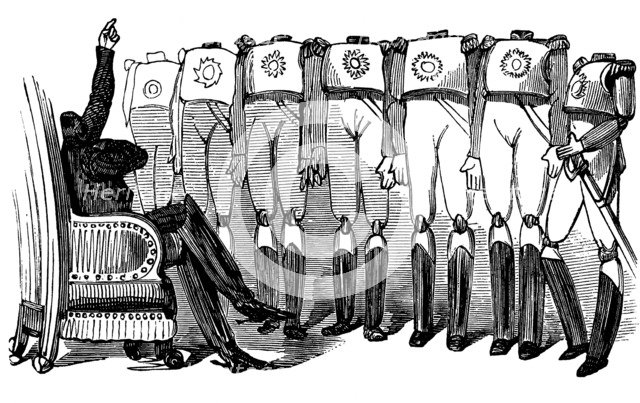 'History of Holy Russia. Nicholas I makes a speech before the Guards', 1854.  Artist: Gustave Doré