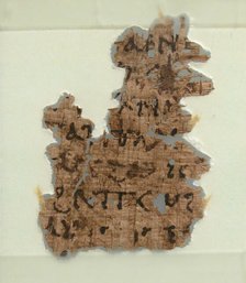 Papyrus Fragment, Coptic, 4th-7th century. Creator: Unknown.