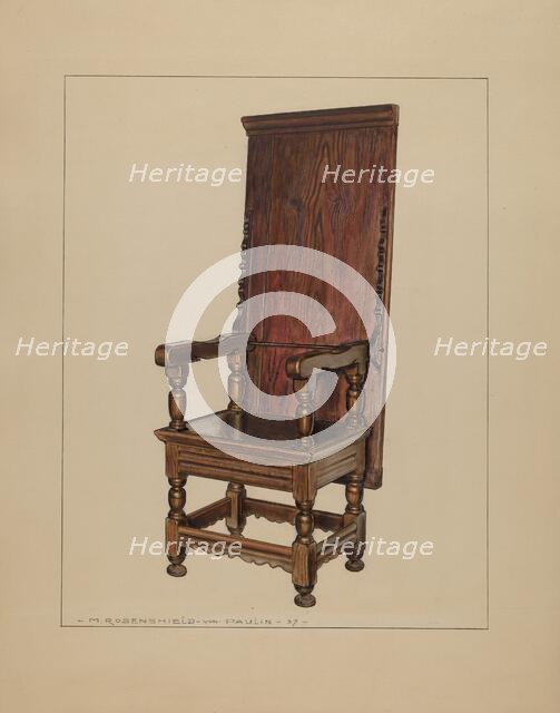 Chair-table, 1937. Creator: M. Rosenshield-von-Paulin.