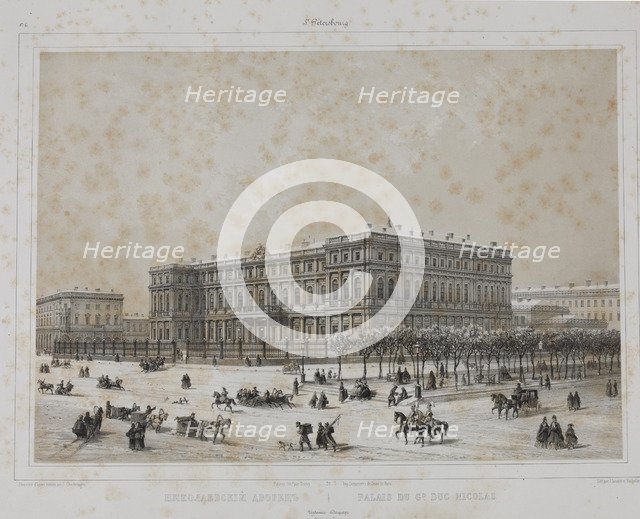 The Nicholas Palace in Saint Petersburg, 1840s.
