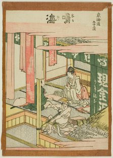 Narumi, from the series "Fifty-three Stations of the Tokaido (Tokaido gojusan tsugi)", Japan, c.1806 Creator: Hokusai.