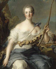 Portrait of the Marquise de Pompadour (1721-1764) as Diana , 1746. Creator: Nattier, Jean-Marc (1685-1766).