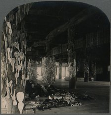 ''Hall of a Thousand Mats, whereJapanese Soldiers hang Lucky Spoons, Myajima, Japan', 1905.  Artist: Unknown.
