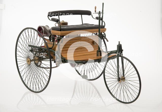 1885 Benz 3 wheeler scale model. Creator: Unknown.
