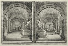 Views of the Villa of Pratolino: Two Views of the Grotto. Creator: Stefano Della Bella (Italian, 1610-1664).