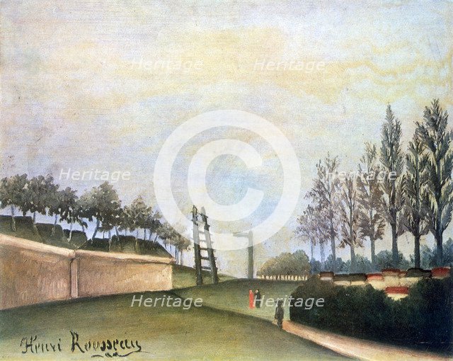 'View of the Fortifications to the left of the Gate of Vanves', 1909. Artist: Henri Rousseau