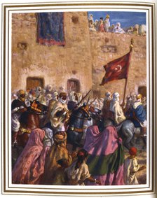 'Le depart pour El Djihad ou la Guerre Sainte' ('Departure for the Jihad or Holy War'), 1918. Artist: Etienne Dinet