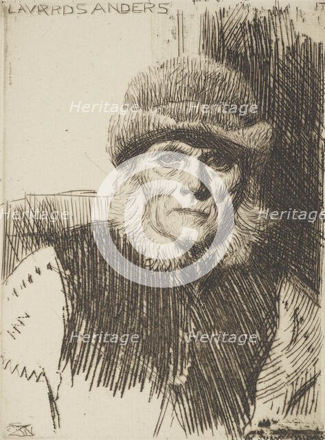 Dalecarlian peasant (Lavards Anders), 1919. Creator: Anders Leonard Zorn.