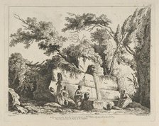 Titlepage from Differentes vues dessiné d'après nature... dans les environs de Rom..., 18th century. Creator:  Adélaide Allou.