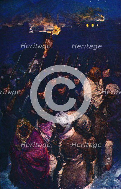 'Retreat of the British Army from Kabul', c1912. Artist: Unknown.