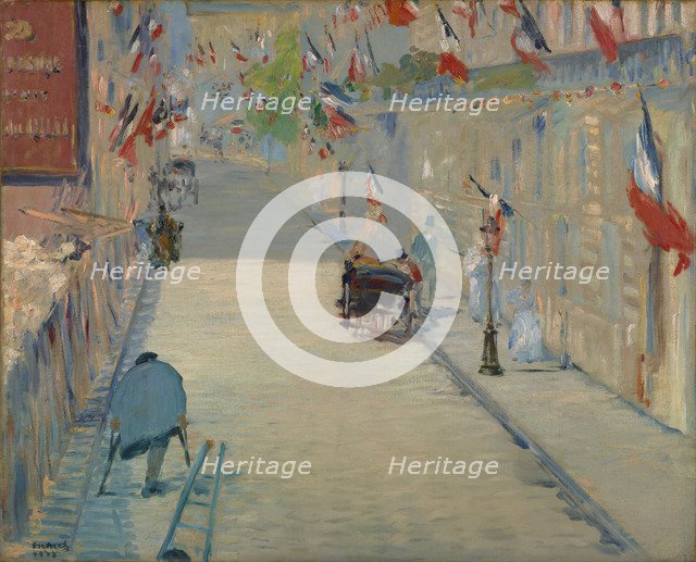 The Rue Mosnier with Flags, 1878. Artist: Manet, Édouard (1832-1883)