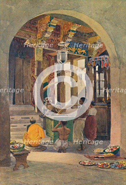 'The Temple of the Tooth, Kandy - Interior', c1880 (1905). Creator: Alexander Henry Hallam Murray.
