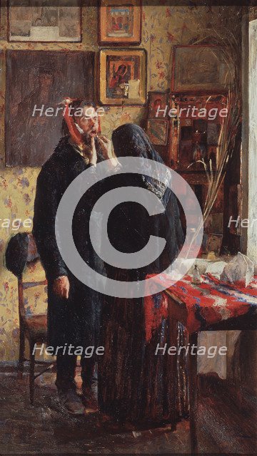 At the dentist. Artist: Meshkov, Vasili Nikitich (1868-1946)