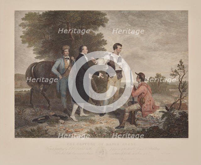 The Capture of Major Andre, 1845. Creators: Asher Brown Durand, James Smillie, Robert Hinshelwood.