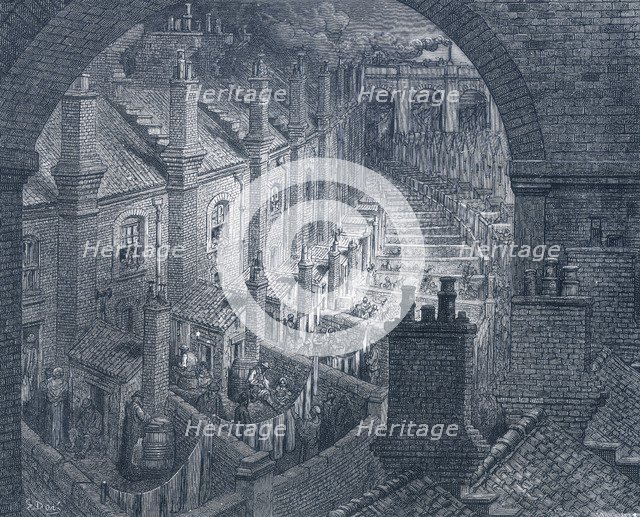 'Over London - By Rail', 1872. Artist: Adolphe François Pannemaker