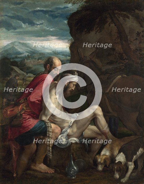 The Good Samaritan, ca 1562-1563. Artist: Bassano, Jacopo, il vecchio (ca. 1510-1592)