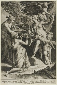 Venus Receiving Gifts, c. 1588. Creator: Aegidius Sadeler II.