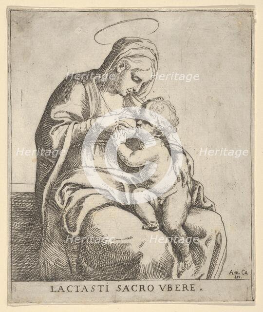 The Virgin nursing the infant Christ, ca. 1590-1610. Creator: Guido Reni.