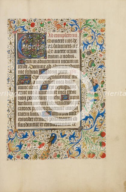 Decorated Text Page; Llangattock Hours, 1450s. Creator: Unknown.