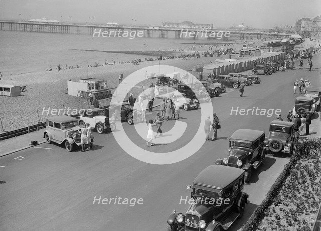 B&HMC Brighton Motor Rally, Madeira Drive, Brighton, Sussex, 1930. Artist: Bill Brunell.