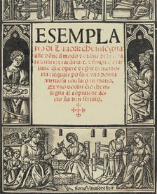 Esemplario di Lauori..., title page (recto), August 1, 1532. Creators: Giovanni Andrea Vavassore, Florio Vavassore.
