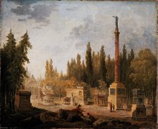 Le Jardin du Musée des monuments français, ancien couvent des Petits-Augustins, 1803. Creator: Hubert Robert.