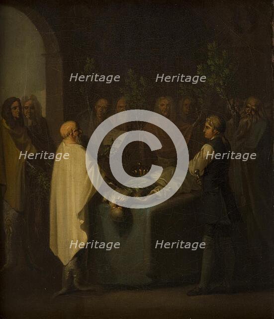 Niels Klim Attends the Sentencing of the Deceased Potuan Prince., 1785-1787. Creator: Nicolai Abraham Abildgaard.