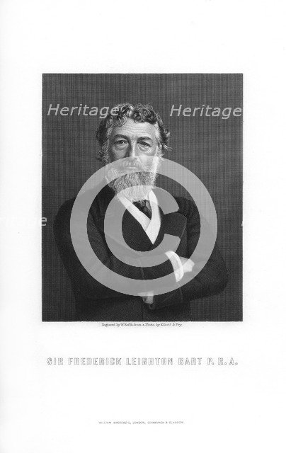 Frederic Leighton, 1st Baron Leighton, English painter and sculptor, (1899).Artist: W Roffe