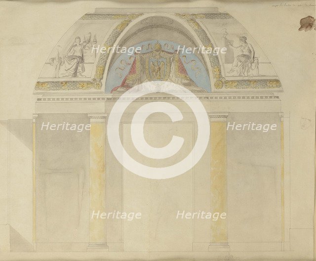 Study for the decoration of the throne at the Palais des Tuileries, 1806.