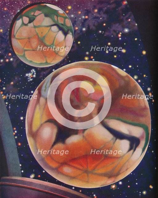 'The Red Planet Studied Through The Modern Telescope', c1935. Artist: Unknown.