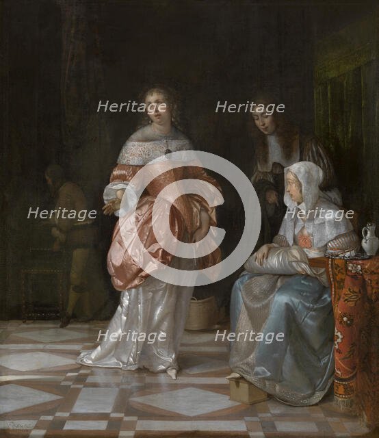 The Visit to the Nursery, 1664. Creator: Eglon Hendrik van der Neer.