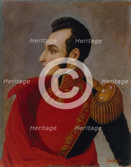 Portrait of Antonio José de Sucre (1795-1830), 1890. Creator: Salas, José R. (active 1870-1894).