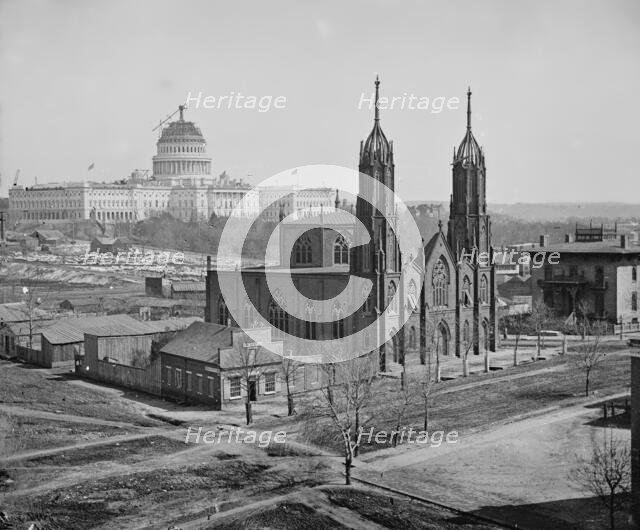 Trinity Episcopal Church, Washington DC, 1862. Creator: George N. Barnard.