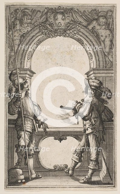 Frontispiece to Les Gardes Françaises, 1632. Creator: Abraham Bosse.