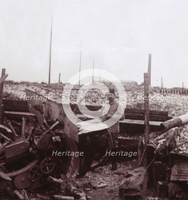 Destruction, Carency, northern France, c1914-c1918.  Artist: Unknown.