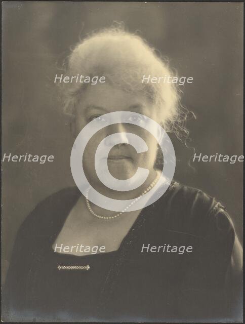 Portrait of a Woman with Pearls and Bar Pin, 1907-1924. Creator: Louis Fleckenstein.