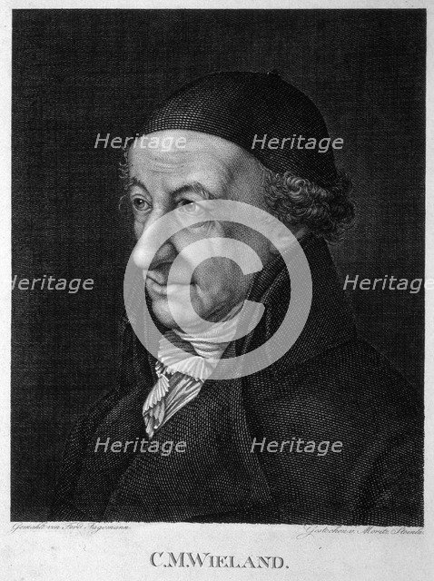 Portrait of the Poet and writer Christoph Martin Wieland (1733-1813). Artist: Steinla, Moritz (1791-1858)