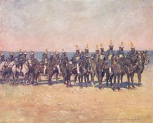 'Armoured Horsemen of Kishengarh', 1903. Artist: Mortimer L Menpes.