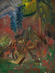 Resting Huntsman, 1935-1940. Creator: Arnold Peter Weisz-Kubincan.