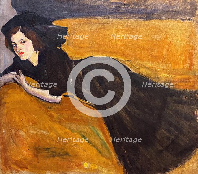 Portrait of a Young Woman, c1907. Creator: Rozanova, Olga Vladimirovna (1886-1918).