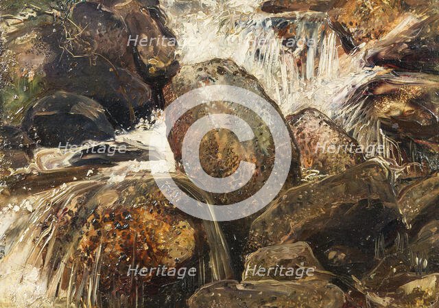 Waterfall Study, Eggedal, late 19th century. Creator: Ernst Josephson.