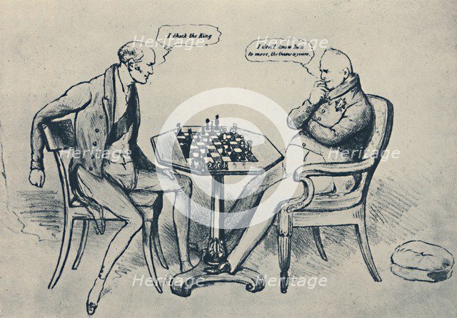 'A Game at Chess: Lord Grey Playing William IV', 1948. Artist: John Doyle.