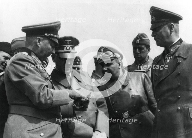 Adolf Hitler with his generals, France, World War II, June 1940. Artist: Unknown