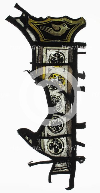 Glass Fragment, European, 15th century, with modern additions. Creator: Unknown.