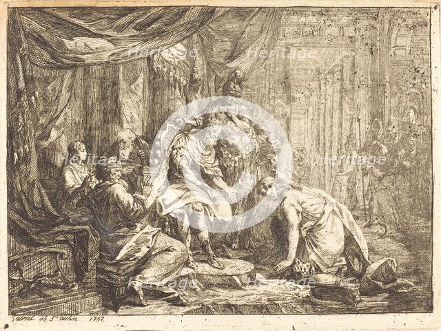 Reconciliation of Absalom and David (Réconciliation d'Absalom et de David), 1752. Creator: Gabriel de Saint-Aubin.